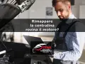 Meccanico con laptop davanti a motore aperto. La domanda è: "Rimappare la centralina rovina il motore?".