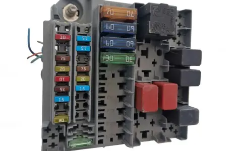 Schema fusibili Fiat Panda 2006 con vari fusibili colorati e relè.
