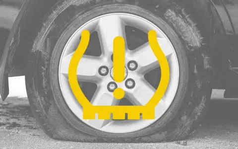 Spia pressione pneumatici accesa dopo cambio gomme. La gomma è sgonfia, un problema da risolvere subito.
