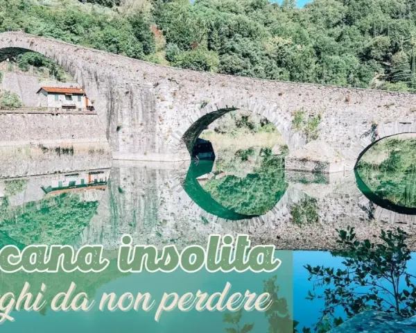 Ponte del Diavolo, un gioiello della **Toscana nascosta**, con le sue arcate che si specchiano nell'acqua verde.
