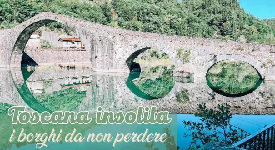 Ponte del Diavolo, un gioiello della **Toscana nascosta**, con le sue arcate che si specchiano nell'acqua verde.